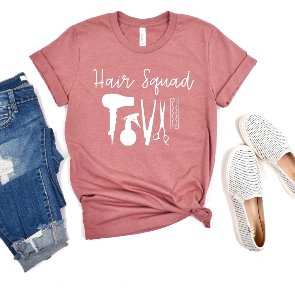 Hair Stylist Squad - Htr Clay T-shirt, Graphic Tee